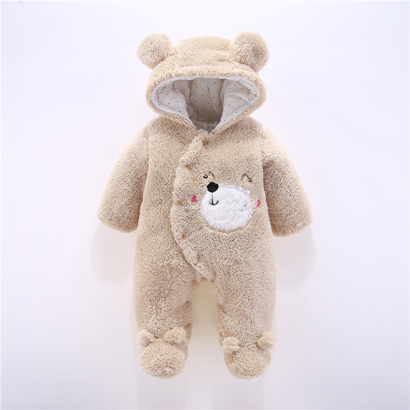 Picture of 2025 Autumn and Winter Baby Jumpsuit Thickened Cotton Velvet Super Soft Climbing Suit for Newborn Winter