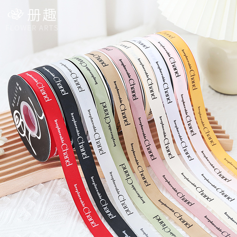 New Style English Thread Ribbon Gift Cake Strap Florist Handmade Ribbon Flower Packaging Material