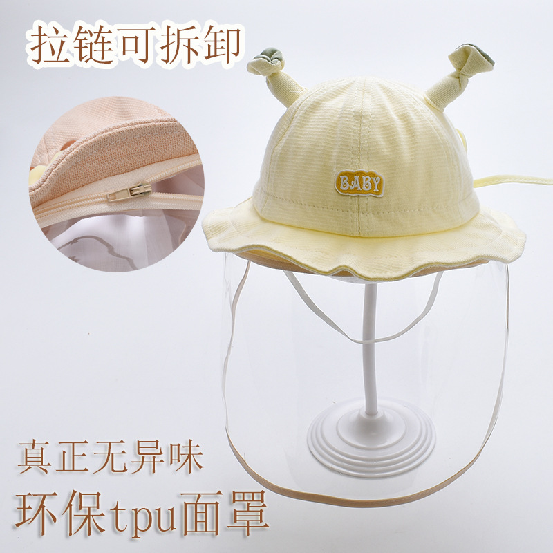 Picture of Newborn Baby Protective Face Cover Going Out Baby Anti-Droplet Hat Summer Sun Protection Hat Spring and Autumn