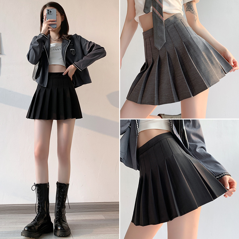 Pleated Skirt High Waist Slimming Look A-Line Short Skirt 2025 New Autumn and Winter Women's Fashion Versatile Korean Style Trendyy Half Skirt