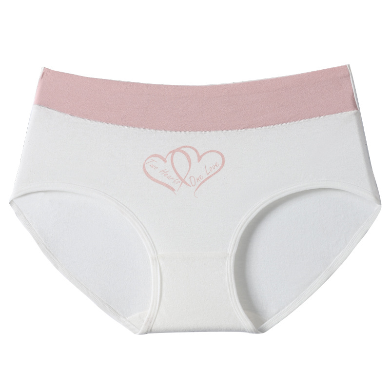 Picture of Japanese Style Women's Pure Cotton Printed Large Size 7A Seamless Antibacterial Tummy Control Cute Girl Triangle Student Panties