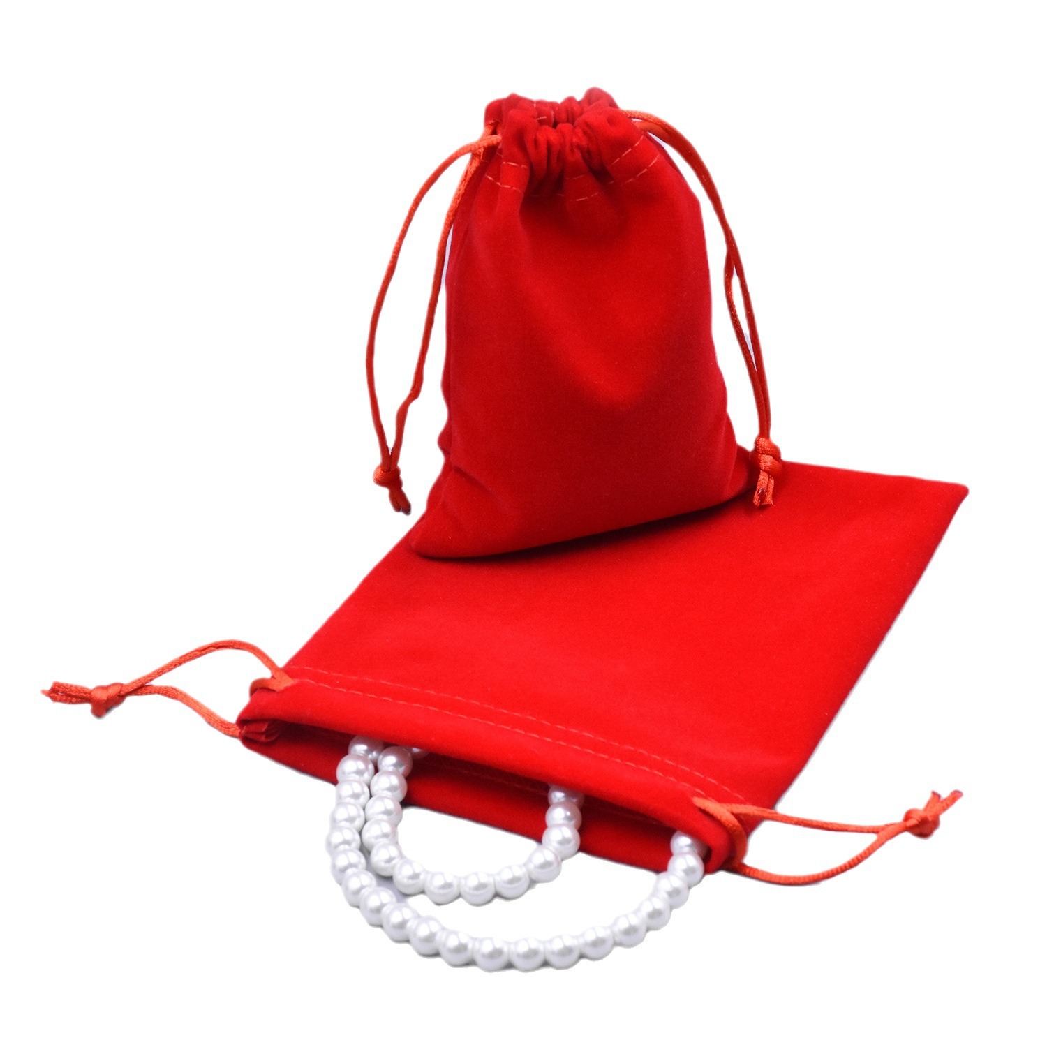 Picture of High Quality Small Jewelry Bag Jewelry Jewelry Cosmetics Storage Drawstring Velvet Bag