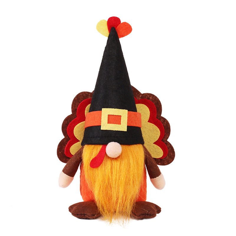Picture of Halloween decorations cute wind turkey faceless old man doll ornaments Thanksgiving party doll ornaments
