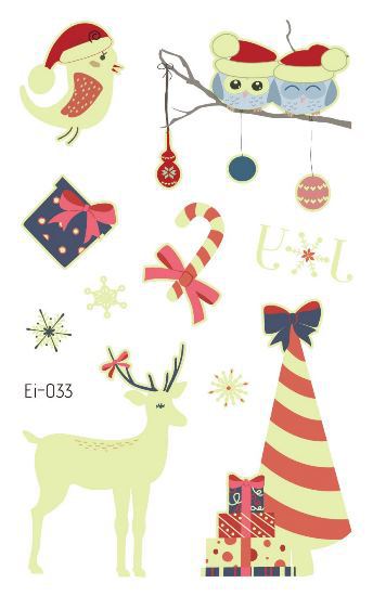 Picture of Cross-border Supply Waterproof Luminous Christmas tattoo Sticker Cartoon Snowman Party Children tattoo Sticker
