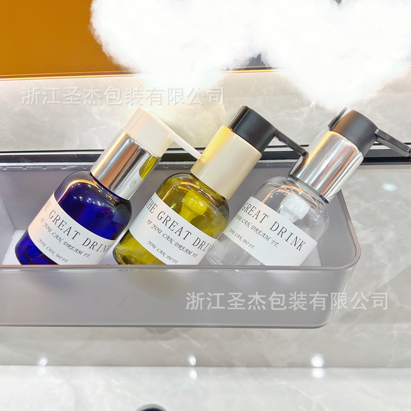 Picture of 50ml100ml thick wall round shoulder emulsion bottle PET plastic packaging bottle travel washing and protection portable split empty bottle