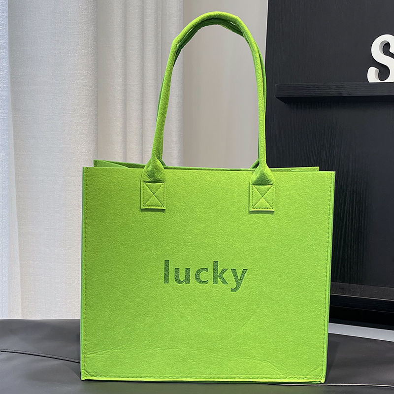 Picture of Felt bag large capacity felt handbag Internet celebrity same style felt tote bag hand gift exclusive logo felt bag