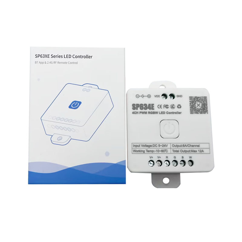 Picture of SP634E 4CH colorful RGBW LED controller Bluetooth music APP controller group function 5-24V