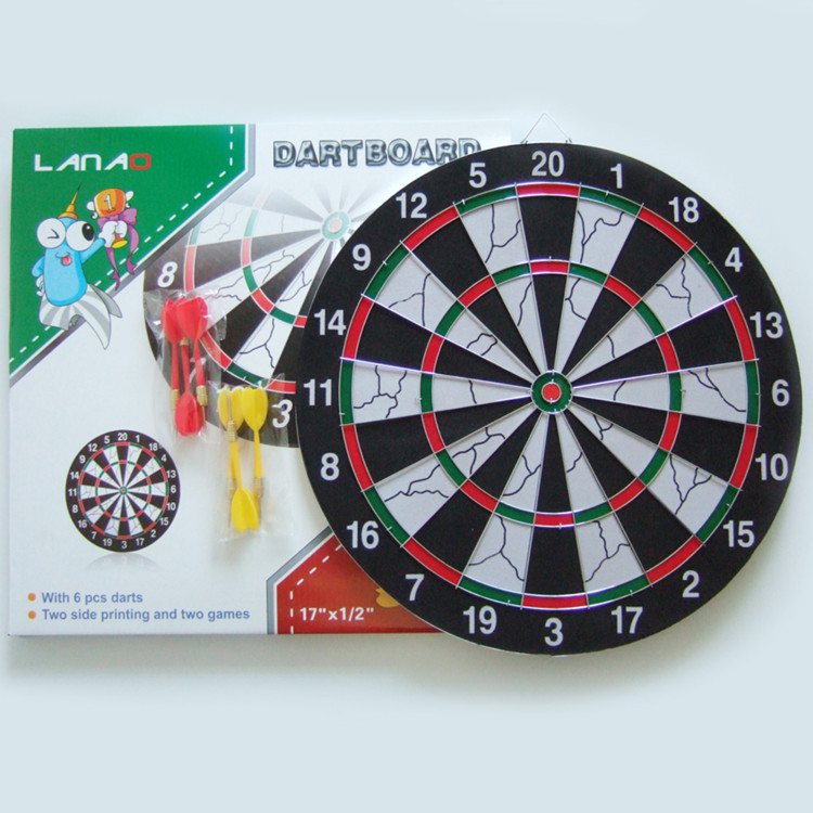Picture of Dart Board 12-Inch 15inch 17inch Pin Paper Double-Sided Flocking Dart Set in Stock Cross-Border Pin Target