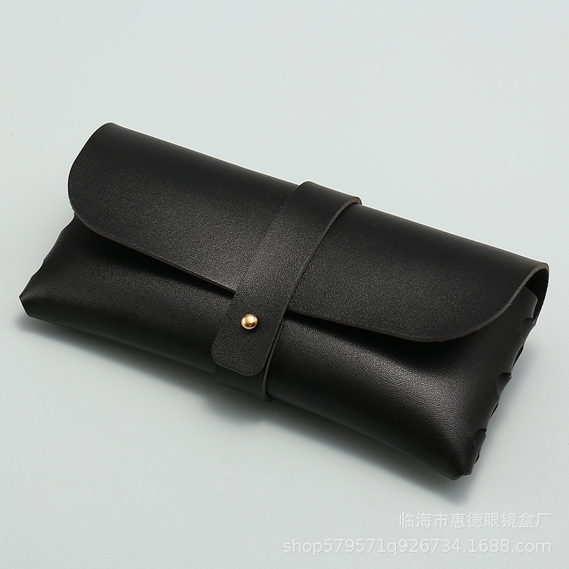 Picture of Factory Batch Glasses Case in stock New Single Nail Leather Sunglasses Bag Hand-woven Sunglasses Box Printable LOGO