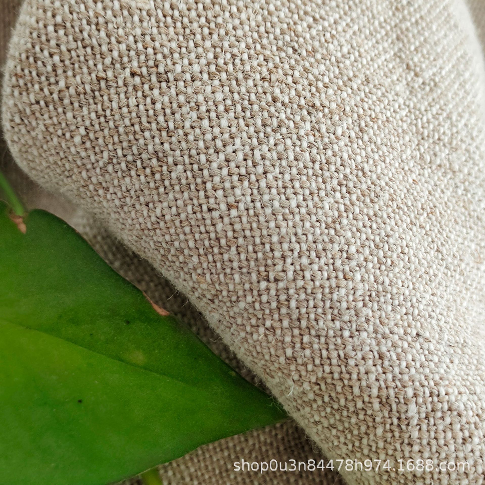 Picture of Linen Heavy Single Primary Color Sofa Fabric Pure Linen Enzyme Primary Color Fabric Heavy Linen Natural Color Curtain Fabric