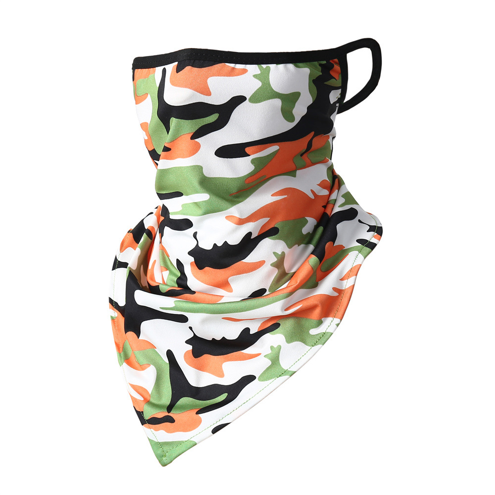 Picture of Outdoor riding triangle towel ice silk sunscreen hanging ear triangle towel summer sports outdoor breathable fishing camouflage mask