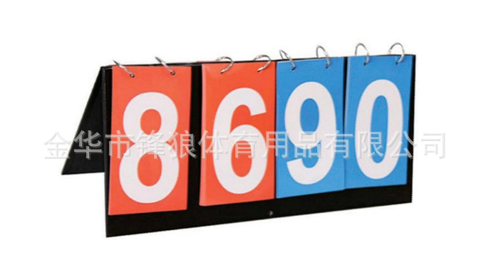 Picture of Four Scoreboard Four Flip Card Multi-function Foot Basket Volleyball Countdown Card Referee Scoreboard Competition Scoring