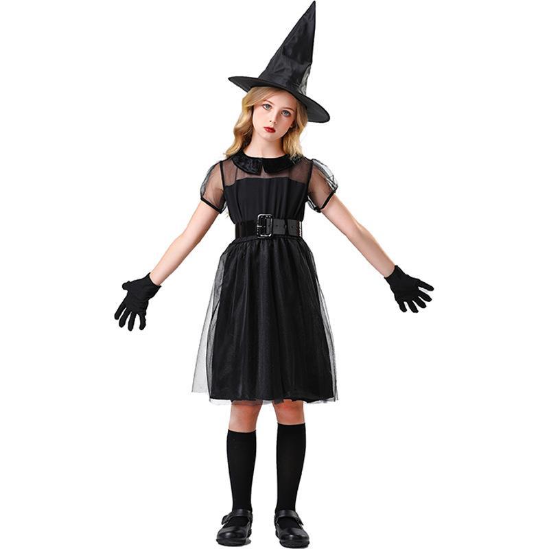 Picture of Foreign Trade European and American Halloween Children's dress Cos Witch Clothes Cosplay suit Stage Performance Clothes