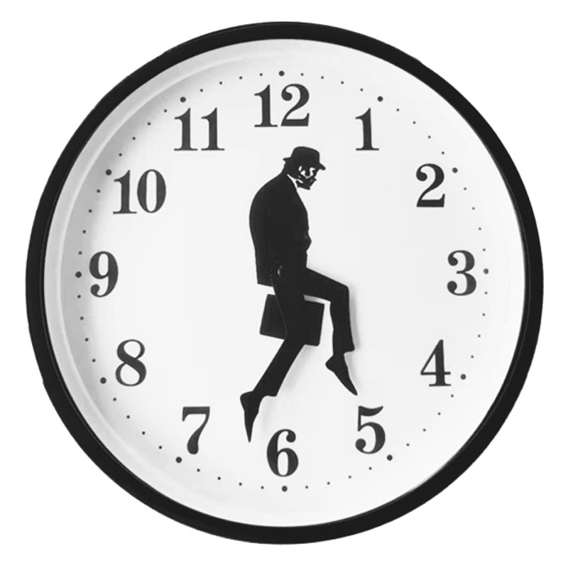 Cross Border Hot Ministry of Silly Walks clock Walking Trader Briefcase Personalized Wall Clock