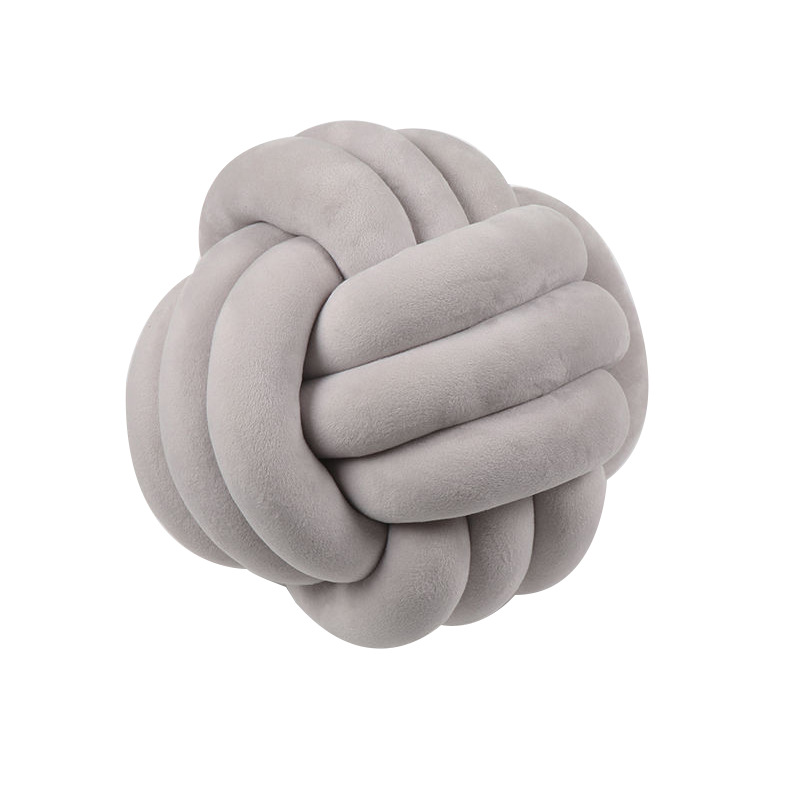 Picture of Ins Popular Three-Strand Rope Knotted Round Ball Home Fabric Creative Hand-Woven Decorative Pillow Cushion Lumbar Cushion