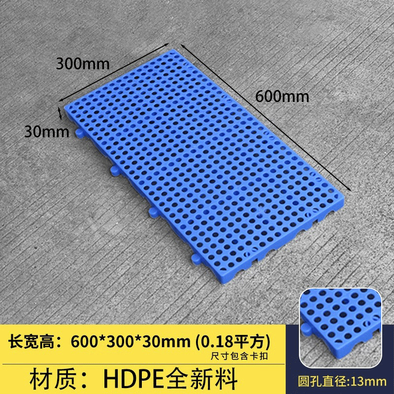 Picture of Rectangular Plastic Pads Can Be Spliced into Moisture-Proof Boards, Plastic Pallets, Storage Mats, Warehouse Boards, and Trays, Specifically for Breeding and Storage