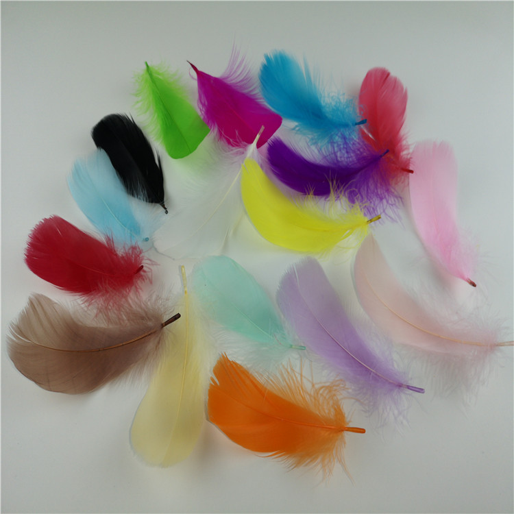 Wholesale high quality color dreamcatcher natural goose feather lamp floating dyeing early education handmade diy wave ball