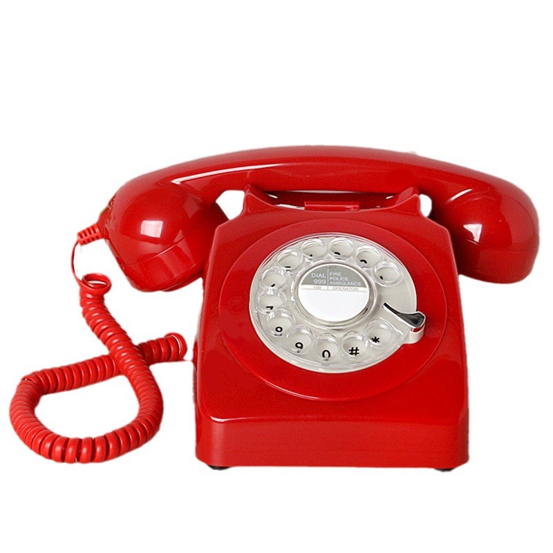 Picture of Manufacturer's Old-Fashioned Antique Telephone Rotating Dialing Disk Retro Landline Metal Ringtone Cross-Border Landline