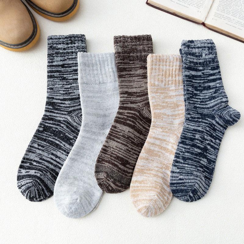 Free line men's socks cross-border supply thick warm men's socks Japanese fashion men's socks Amazon