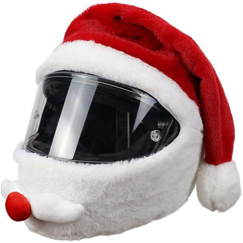 Cross Border Motorcycle Helmet Christmas Hat Crazy Funny Motorcycle Helmet Cover Hat Holy Festival Motorcycle Helmet Hat