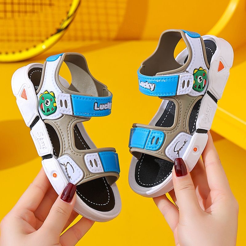 Picture of Children's sandals 2024 new summer cartoon dinosaur children's soft bottom non-slip super soft Super Light fashion beach shoes