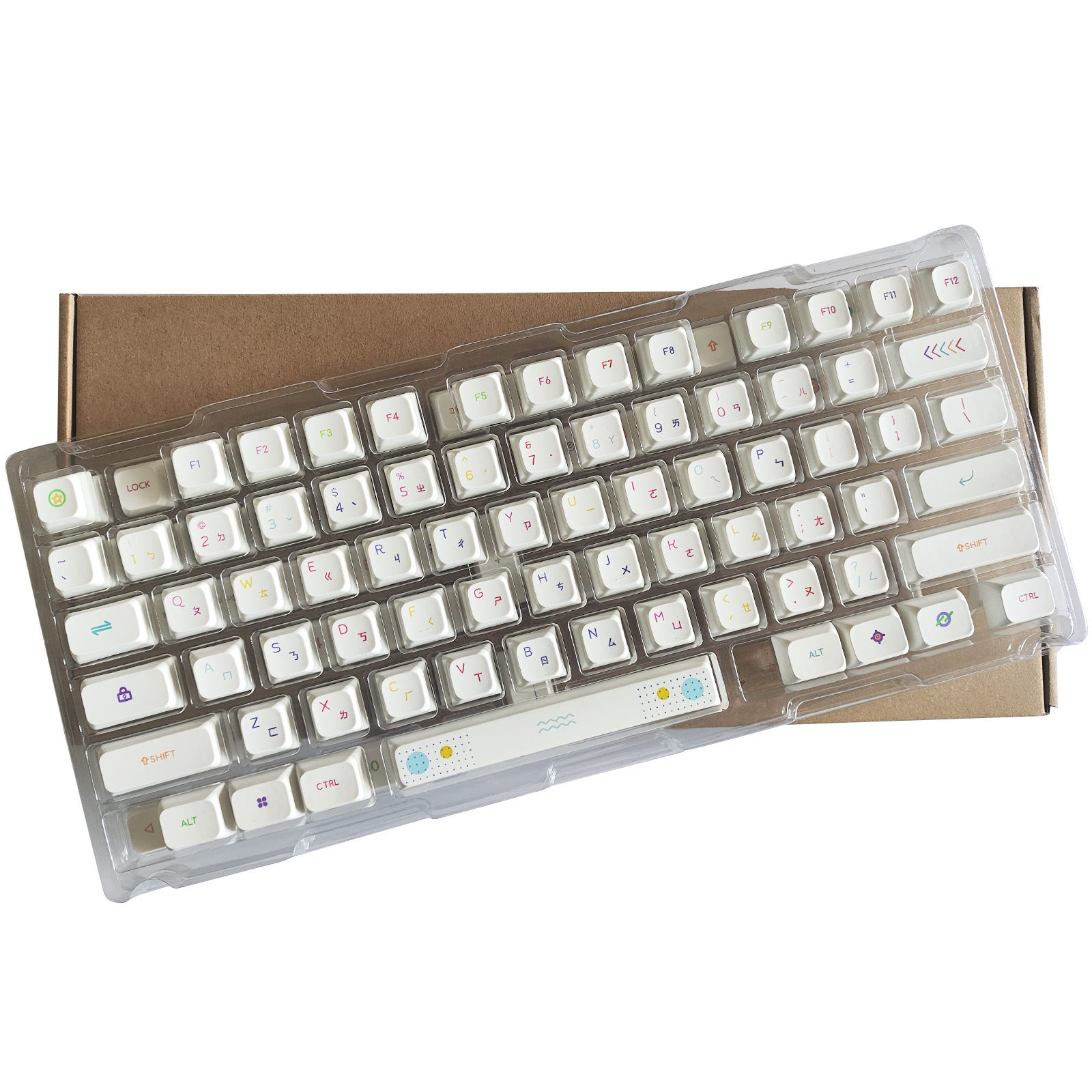 Picture of Factory Outlet Neon Theme XDA/Thai/English/Korean/127 Key Full Set of Thermal Sublimation Mechanical Keycap