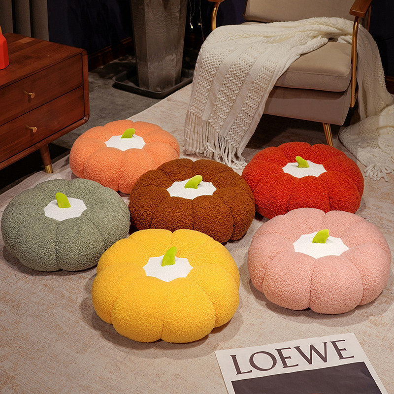 Picture of Pumpkin Futon Cushion Floor Pouf Lazy Living Room Butt Cushion Tatami Bay Window Back Cushion Floor Cushion Cushion