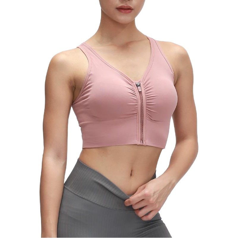 RUXI RUXI front zipper sports underwear women's shockproof push up running fitness bra yoga vest outer wear bra