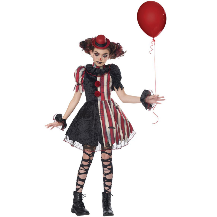 Halloween costumes for kids horror clowns return to the soul night cos dress party funny carnival performance costumes