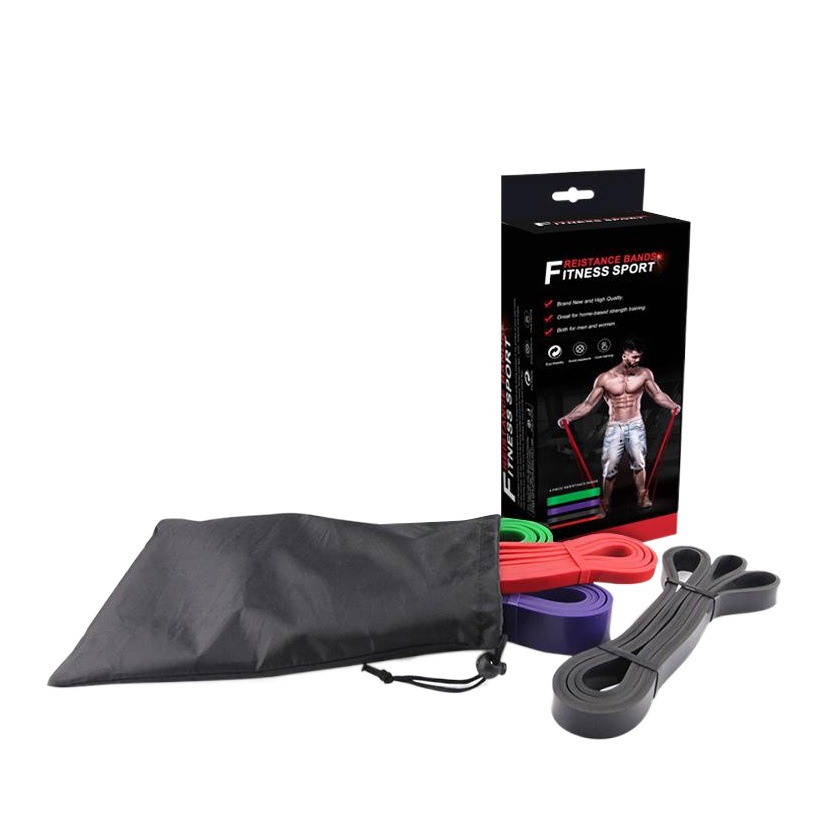 Amazon Hot Selling Resistance Band Set Flat Rubber Band Strength Fitness Band Yoga Rally Band Rehabilitation Training Stellistics Band