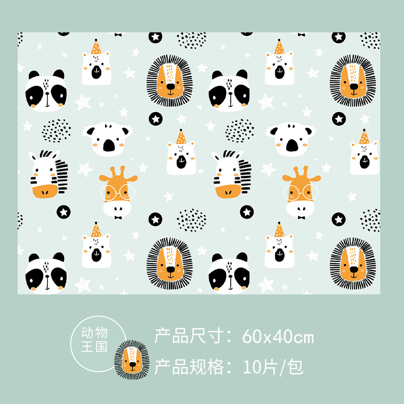 Picture of Disposable Placemat in stock Wholesale Children's Baby Tablecloth Waterproof Oil-proof Disposable Portable Dining Table Mat
