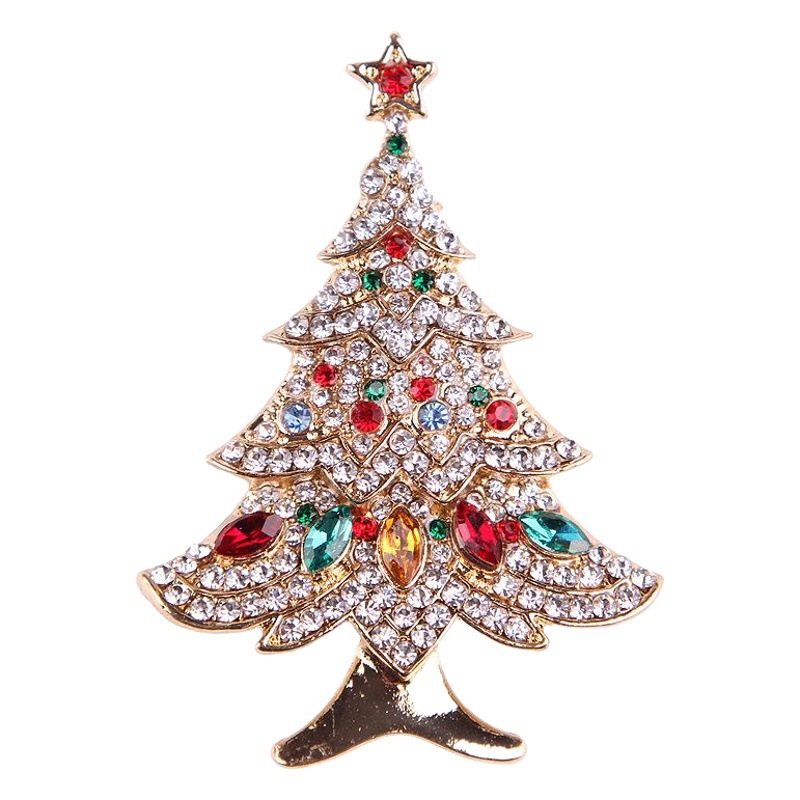 Picture of Lanhao European and American New Fashion Christmas Brooch Christmas Tree Shoes Elk Wreath Snowflake Bell Pin Women