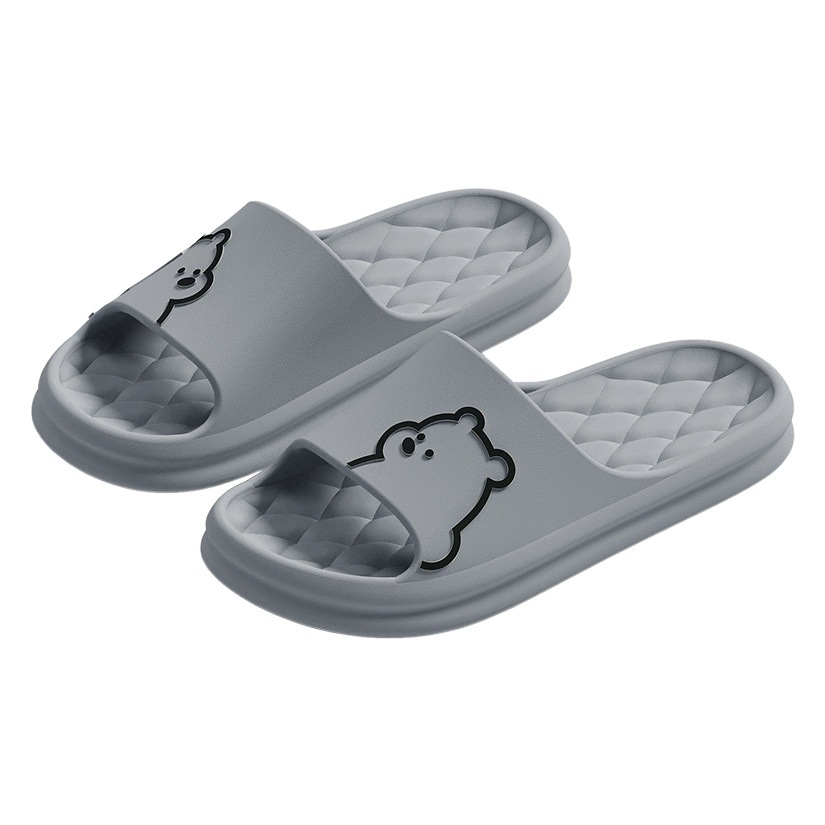 Picture of Bear Slippers for Men Summer Indoor Home 2025 New Cute Couple Bathroom Bath Non-Slip Cartoon Slippers for Women