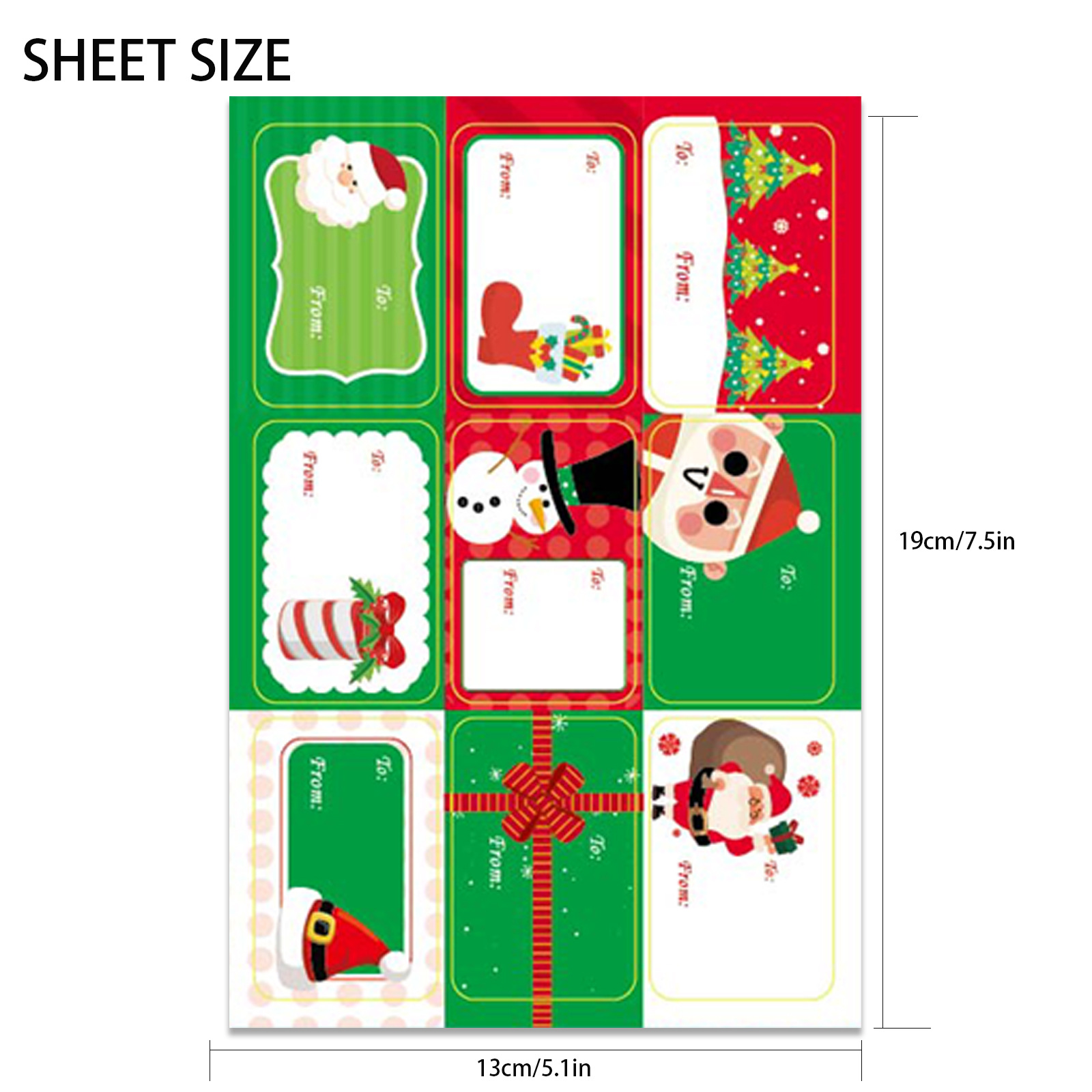 Picture of Cartoon Christmas Stickers Gift Stickers Sealing Stickers Paper Rolls Coated Paper Stickers Holiday Party Decoration Stickers