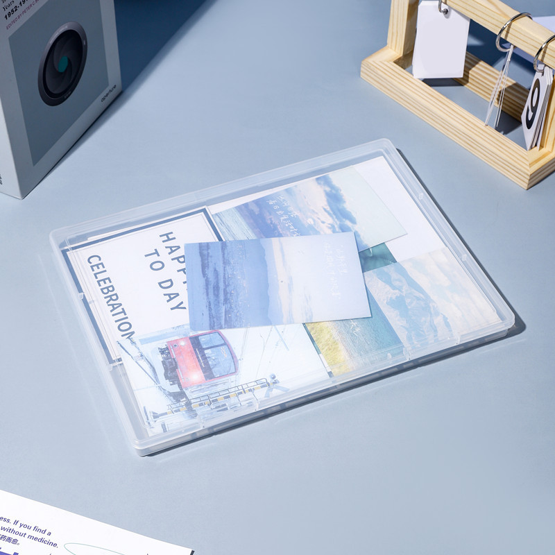 A4 Document Bill License Data Hand Account Sticker Sticker Notes Sub-pack Storage Box Seal Plastic Classification Empty Box