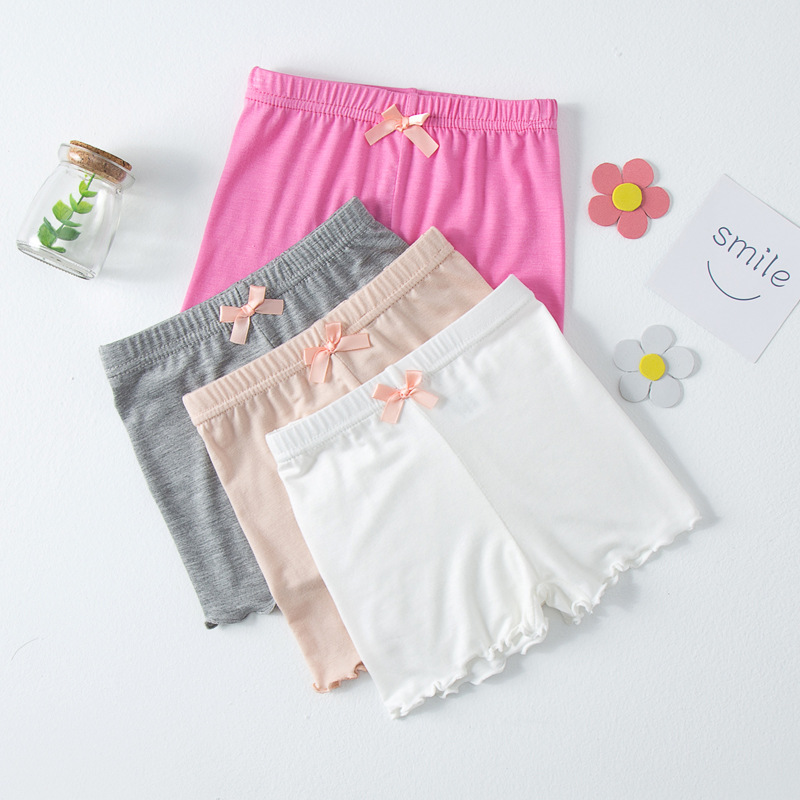 Picture of Girls' Safety Pants Summer Children's Thin Modal Insurance Pants Baby's Anti-running Light 3-point Pants Children's Shorts