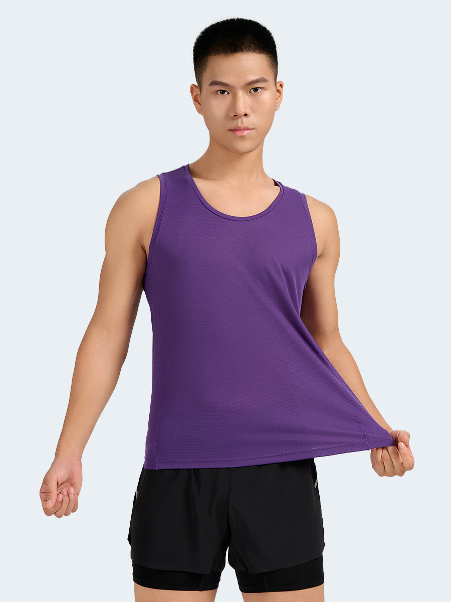 Picture of Professional Running Vest Breathing Square Wide Shoulder Traceless Quick-drying Loose Anti-wear Training Sports I-shaped Vest