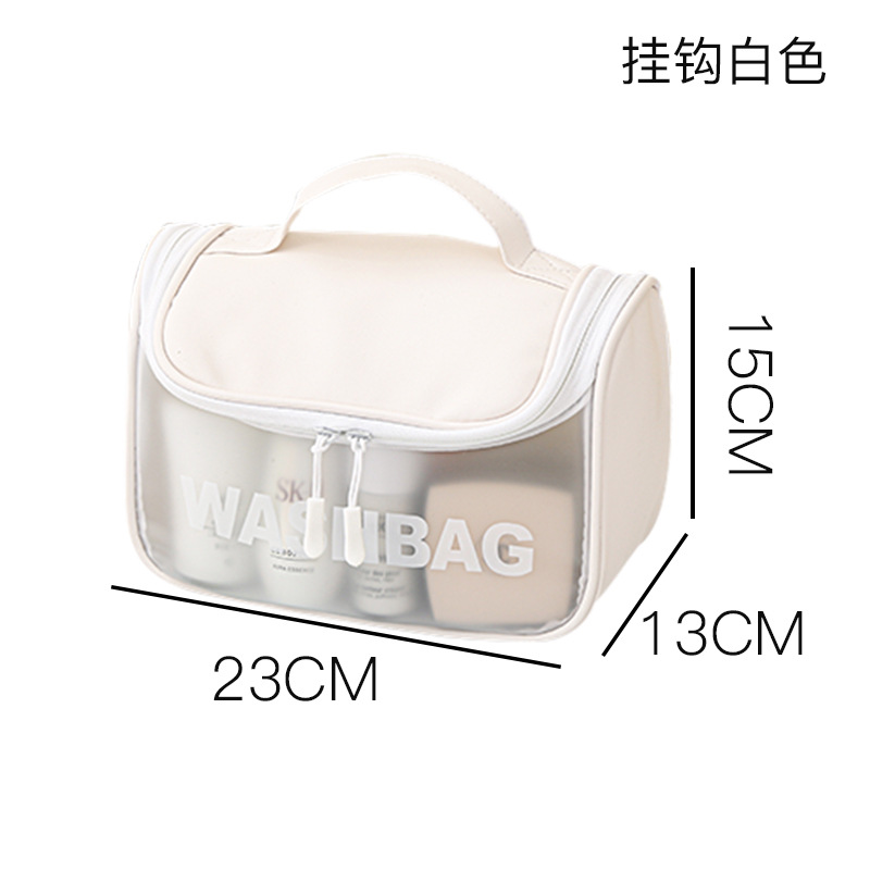 Picture of Waterproof Wash Bag Large Capacity Travel Cosmetic Storage Bag High-grade Sense Portable Transparent PVC Wash Bag for Women
