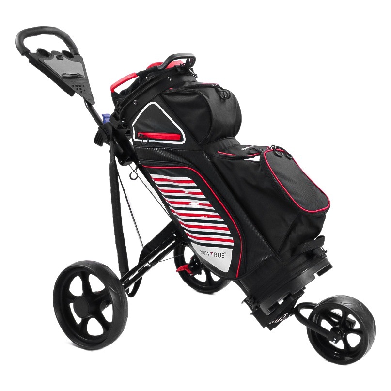 Factory wholesale golf trolley three-wheeled ball bag trolley foldable storage golf bag