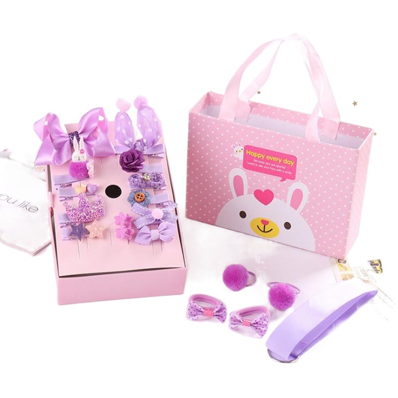 South Korea 18-piece set of children's hair accessories hair clip gift box suit baby hair clip headdress girl accessories
