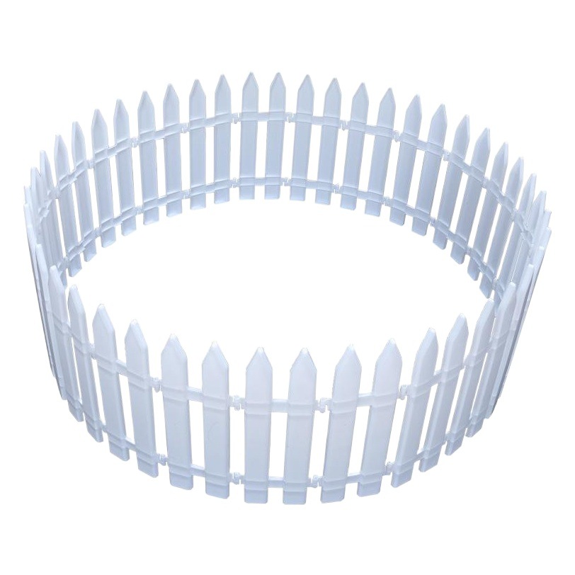 White Plastic Fence Fence Ground Ornaments Protective Fence Christmas Decoration Indoor and Outdoor Venue Layout