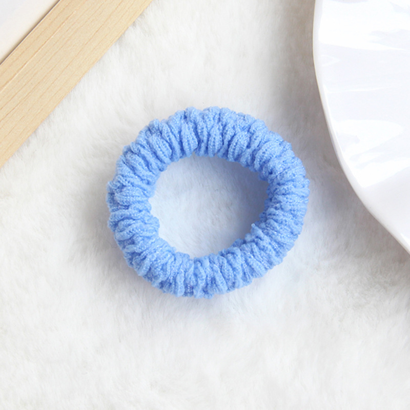 Picture of THICK THICK high elastic towel ring color seamless hair ring ponytail hair rope hair rope does not hurt hair rubber band for women