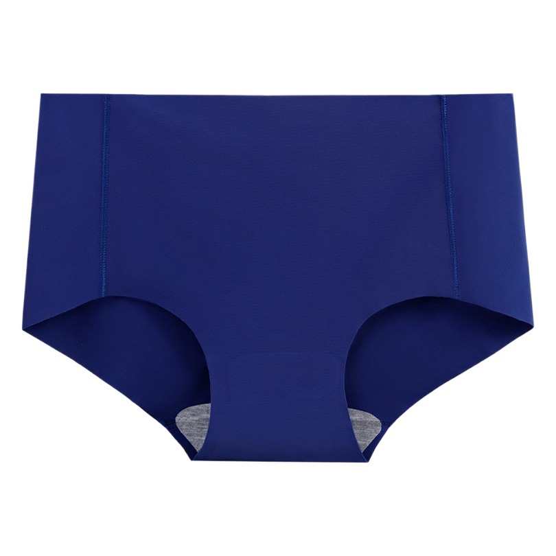 Naked Ice Silk Underwear Pure Cotton Breathable Bottom Profile Briefs Invisible Women's Underwear Women's Mid-Waist Large Size Traceless Underwear