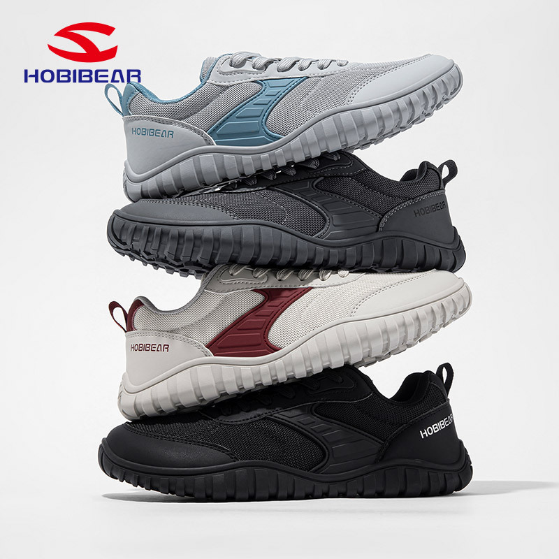 Hobibear Wide-Toe Shoes Spring & Fall Men's Shoes Barefoot Shoes Outdoor Casual Shoes Wide Last Flats Fitness Sports Shoes Cross-Border