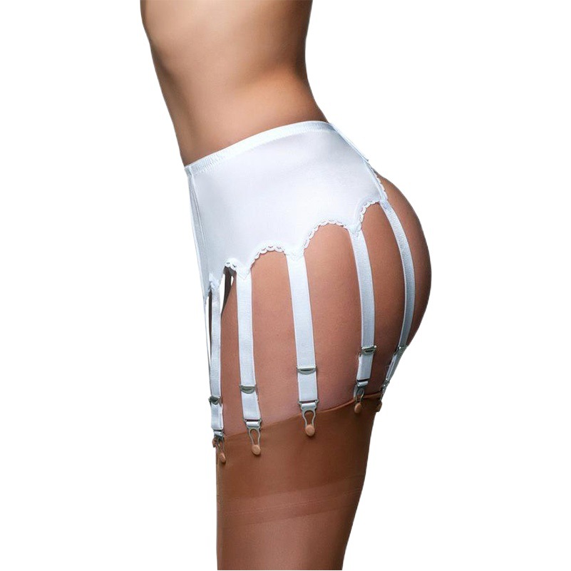 European and American popular elastic elastic non-slip belt transparent 10 claw plus size adjustable sexy sexy Garter