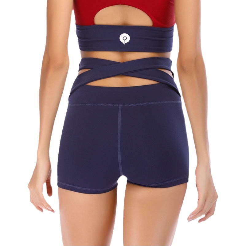 New high-elastic cross beautiful hip tight yoga sports casual shorts breathable women's factory a generation of hair