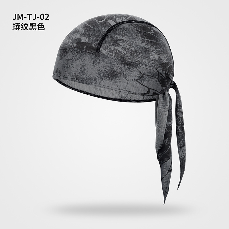 Picture of Outdoor Cycling Pirate Hat Quick-Drying Sports Turban Moisture-Wicking Breathable Sun Protection Hood Pirate Turban Small Hat