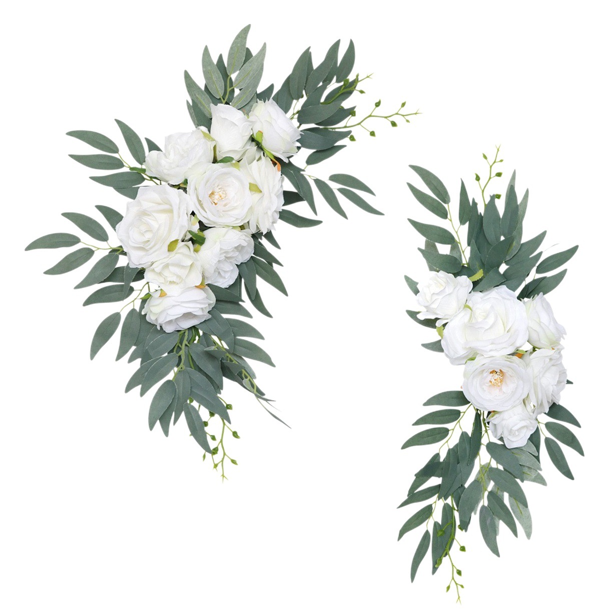 New wedding birthday banquet sign corner flower wedding welcome water sign decorative flower artificial flower background arch flower