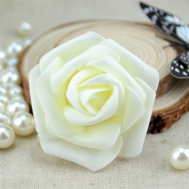 Picture of 7cm Simulated Pe Rose Head Chinese Valentine's Day Foam Rose Flower Wedding Valentine's Day Bouquet Packaging Material
