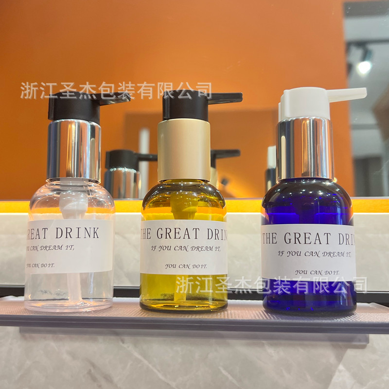 Picture of 50ml100ml thick wall round shoulder emulsion bottle PET plastic packaging bottle travel washing and protection portable split empty bottle